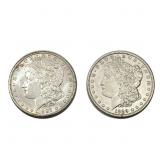 [2 Coins] 1887-1889 Morgan Silver Dollar