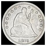 1876-CC Silver Quarter Dollar NEARLY UNCIRCULATED