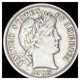 1905-S Silver Barber Dime NEARLY UNCIRCULATED