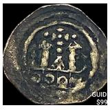 900-1200 AD Medieval Bohemia Silver Bracteate NEAR