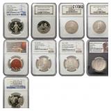 [9 Coins] 2001-2019  NGC PF/MS69-70