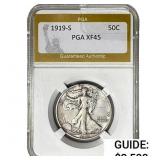 1919-S Walking Liberty Half Dollar PGA XF45