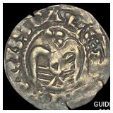 1200s French Feudal Silver Denier CLOSELY UNCIRCUL