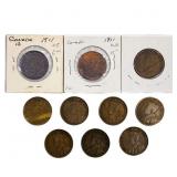 [10 Coins] 1910-1911 Canada 1 Cent