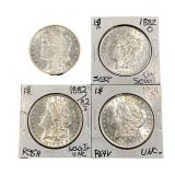 [4 Coins]1878-1904 Morgan Silver Dollar