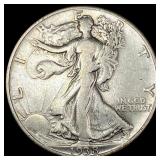 1938-D Silver Walking Liberty Half Dollar LIGHTLY
