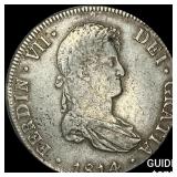 1814 PJ Bolivia Silver 8 Reales ABOUT UNCIRCULATED