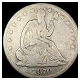 1870 Seated Liberty Half Dollar NICELY CIRCULATED