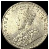 1919 British India Silver Rupee UNCIRCULATED