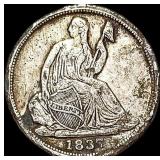 1837 Seated Liberty Half Dime No Stars HIGH  GRAD