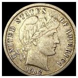 1912-D Silver Barber Dime NEARLY UNCIRCULATED