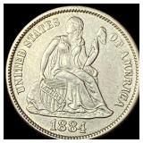 1884 Seated Liberty Dime CLOSELY UNCIRCULATED