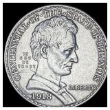 1918 Silver Half Dollar Illinois Centennial CLOSEL