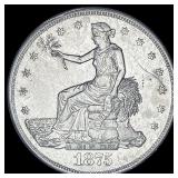 1875-S Silver Trade Dollar CLOSELY UNCIRCULATED