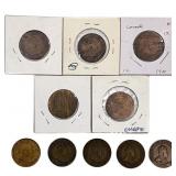 [10 Coins] 1910 Canada 1 Cent