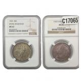 [2 Coins] 1923-1925 Morgan Silver Half Dollar NGC