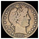 1915 Barber Half Dollar LIGHTLY CIRCULATED