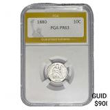 1880 Seated Liberty Dime PGA PR63
