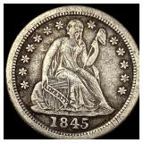 1845-O Silver Seated Liberty Dime NEARLY UNCIRCULA