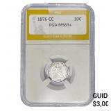 1876-CC Seated Liberty Dime PGA MS63+