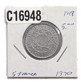 1370 Morocco 5 Francs