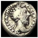Roman Commodus 177-192 AD Silver Denarius NEARLY