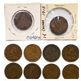 [10 Coins] 1913 Canada 1 Cent