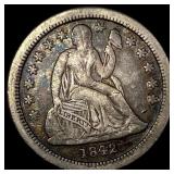 1842-O Silver Seated Liberty Dime NEARLY UNCIRCULA