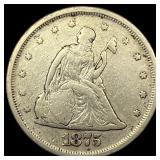 1875-S Silver Twenty Cent Piece NEARLY UNCIRCULATE