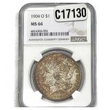 1904-O Morgan Silver Dollar NGC MS66