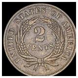 1865 Bronze Two-Cent Piece CLOSELY UNCIRCULATED