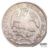 1877Zs JS Mexico Silver 8 Reales NEARLY UNCIRCULAT