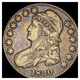 1830 Capped Bust Half Dollar NEARLY UNCIRCULATED