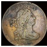 1804 Draped Bust Half Cent NEARLY  UNCIRCULATED