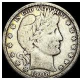 1908-O Silver Barber Half Dollar NICELY  CIRCULAT