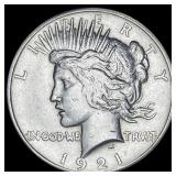 1921 Silver Peace Dollar CLOSELY UNCIRCULATED