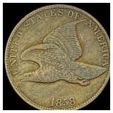 1858 Copper-Nickel Flying Eagle Cent LIGHTLY CIRCU