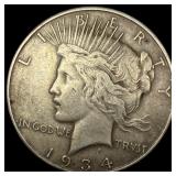 1934-D Silver Peace Dollar NEARLY UNCIRCULATED