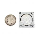 [2 Coins]1887-1902 Morgan Silver Dollar