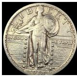 1918-S Silver Standing Liberty Quarter NEARLY UNCI