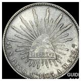 1903Mo AM Mexico Silver Peso CLOSELY UNCIRCULATED