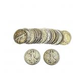[16 Coins]1919-1944 Walking Liberty Half  Roll