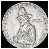 1920 Silver Pilgrim Tercentenary Half Dollar CLOSE
