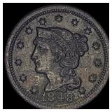1848 Braided Hair Large Cent NEARLY UNCIRCULATED