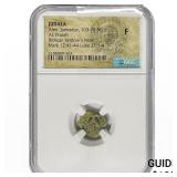 Judaea Alex. Jannaeus, 103-76 BC Bronze Prutah NG