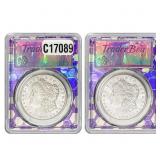 [2 Coins] 1879-1888 Morgan Silver Dollar PCGS MS63