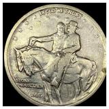 1925 Silver Stone Mountain Half Dollar NEARLY UNCI