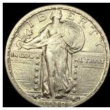 1918-D Silver Standing Liberty Quarter CLOSELY UNC