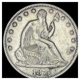 1875 Seated Liberty Half Dollar NEARLY UNCIRCULATE