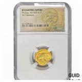 Byzantine Phocas, AD 602-610 Gold Tremissis NGC
